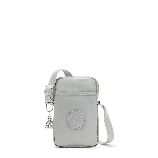 Kipling Tally Metallic Crossbody Phone Bag Bright Metallic | CA 1369UZ